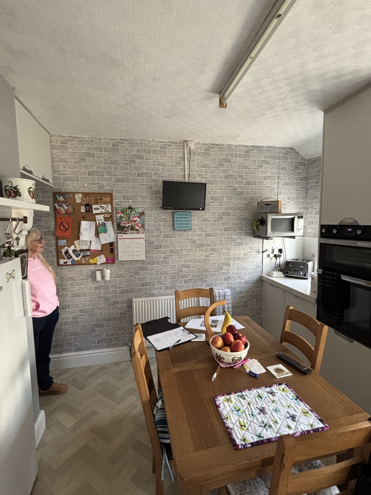 Kitchen before renovation, North Devon