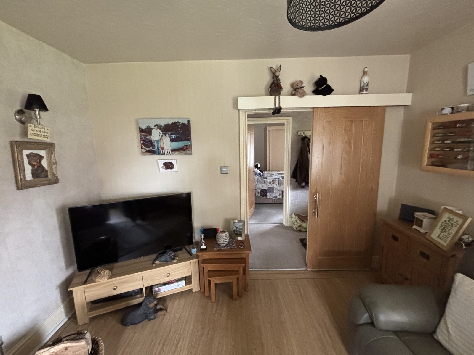 Lounge before renovation, North Devon
