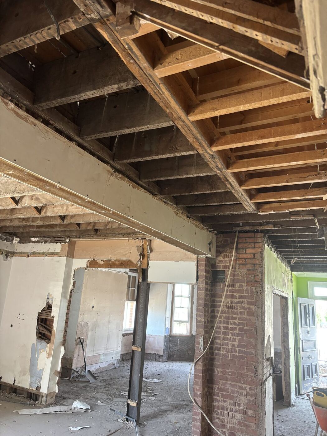 Structural works underway with acrow props